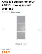 TEAB: Nieuwe binnendeur met rookglas (met beschadiging), Ophalen, 80 tot 100 cm, Binnendeur, 200 tot 215 cm