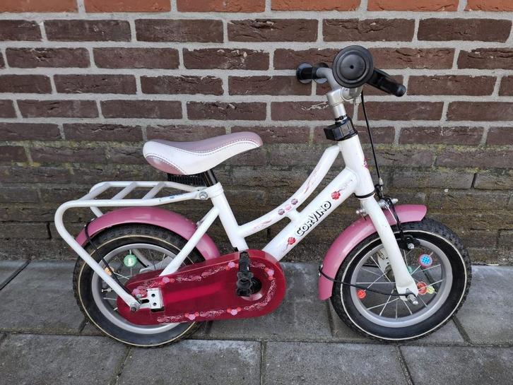 Corvino Meisjesfiets 12 inch., Fietsen en Brommers, Fietsen | Kinderfietsjes, Gebruikt, Minder dan 16 inch, Ophalen