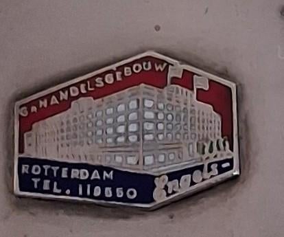 Asbakje Café Restaurant Engels. Gr. Handelsgebouw Rotterdam., Antiek en Kunst, Ophalen of Verzenden