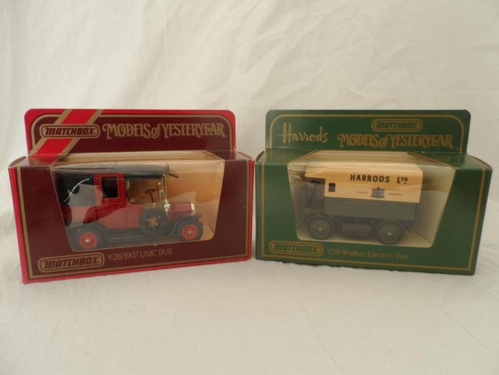 Matchbox Models of Yesteryear, Unic Taxi en Walker, Harrods, Hobby en Vrije tijd, Modelauto's | 1:43, Gebruikt, Auto, Dinky Toys
