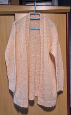 Zalmroze Mohair Vest Handgemaakt rose carmine - Maat M/L, Maat 38/40 (M), Ophalen of Verzenden, Zo goed als nieuw, Handgemaakt