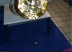 Laagpolig blauw vloerkleed, Huis en Inrichting, Stoffering | Tapijten en Kleden, Ophalen, Gebruikt, 100 tot 150 cm, Blauw