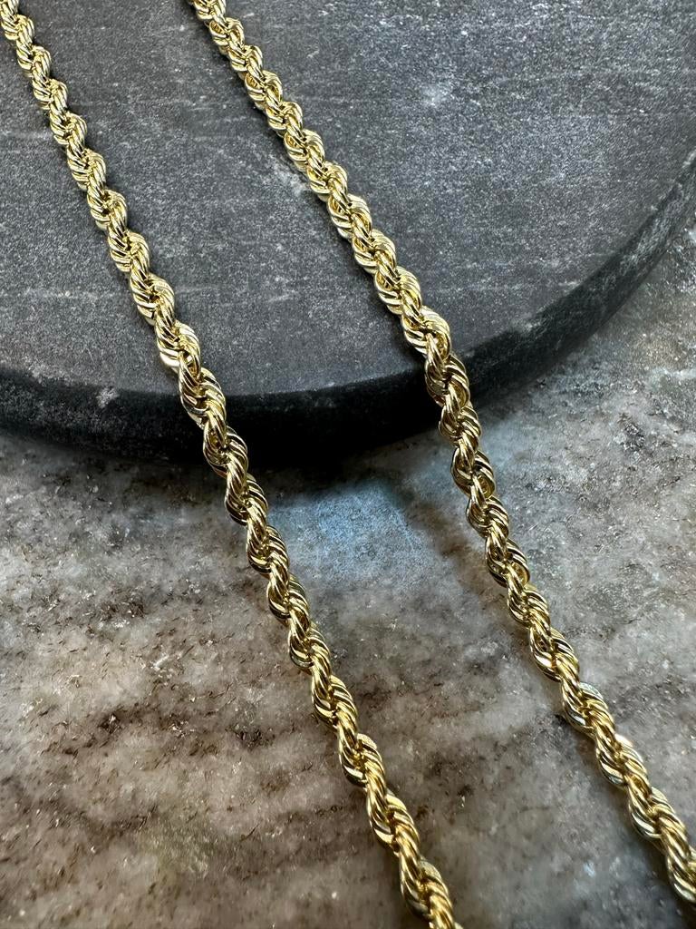 14K Gouden Rope Ketting, Ophalen of Verzenden, Nieuw, Goud