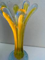 Murano glazen vinger vaas Selenium / Cadmium glas, Huis en Inrichting, Woonaccessoires | Vazen, Italie, Gebruikt, Murano, Ophalen of Verzenden