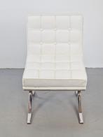 Vintage Barcelona Chair wit Mies v d Rohé Replica fauteuil, Huis en Inrichting, Fauteuils, 75 tot 100 cm, Gebruikt, Ophalen of Verzenden