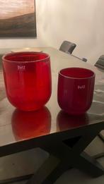 Dutz vaas rood 2x, Ophalen, Minder dan 50 cm, Rood, Glas