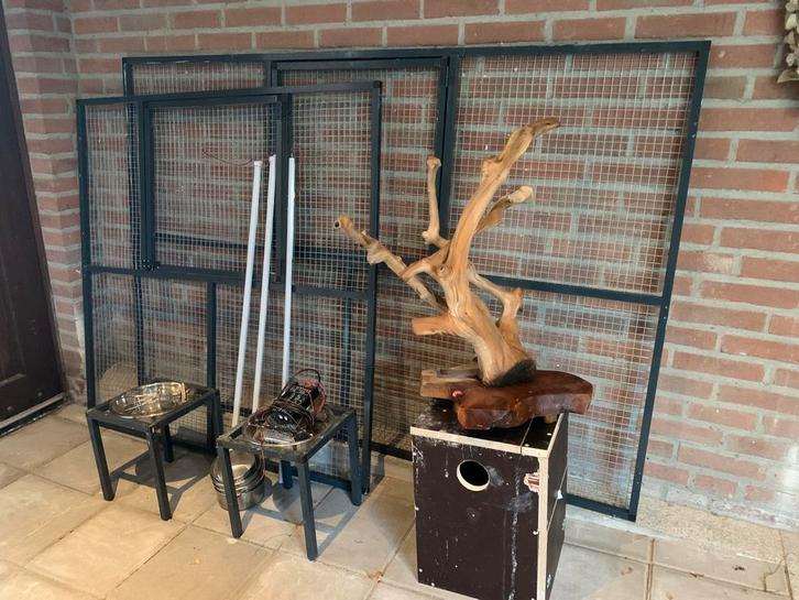 Asesoires vogelkooi, Dieren en Toebehoren, Vogels | Hokken en Kooien, Gebruikt, Vogelkooi, Aluminium, Ophalen