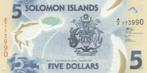 Salomon Eilanden bankbiljet 5 Dollars 2023, Pick 38W UNC, Ophalen of Verzenden, Los biljet