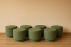 6 groene moderne poefs, Antiek en Kunst, Ophalen