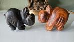 Houten nijlpaardjes, Antiek en Kunst, Ophalen of Verzenden