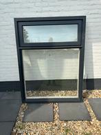 Hardhout kozijn met raam en uitzetraam. Dubbel glas. 150x115, Doe-het-zelf en Verbouw, Glas en Ramen, Ophalen, Gevelraam of Ruit