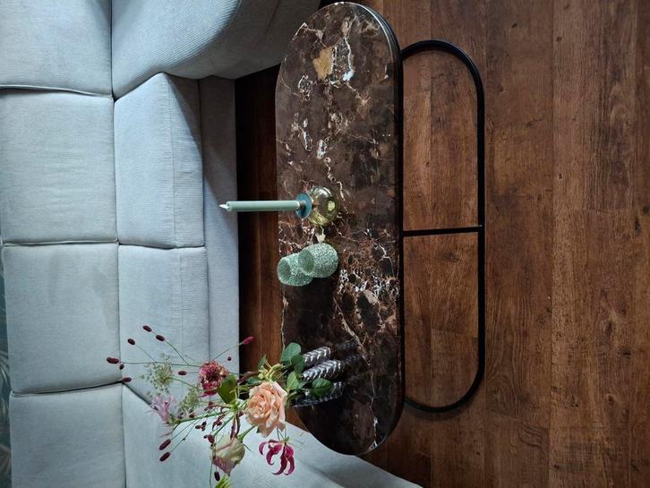 marmeren salontafel, Huis en Inrichting, Tafels | Salontafels, Zo goed als nieuw, Minder dan 50 cm, 50 tot 100 cm, 100 tot 150 cm