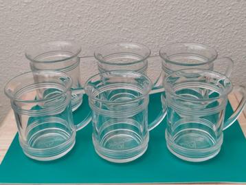 Zes Pickwick theeglazen van Jan de Bouvrie beschikbaar voor biedingen