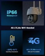COCOCAM 3G/4G LTE Geen WiFi-beveiligingscamera, 2K Solar, Ophalen of Verzenden, Nieuw, Buitencamera