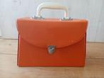 Uniek retro oranje koffertje beautycase, Ophalen of Verzenden, Persoonlijke verzorging