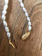 Zoetwater parel armband met verguld zilveren slotje, Verzenden, Zo goed als nieuw, Zilver