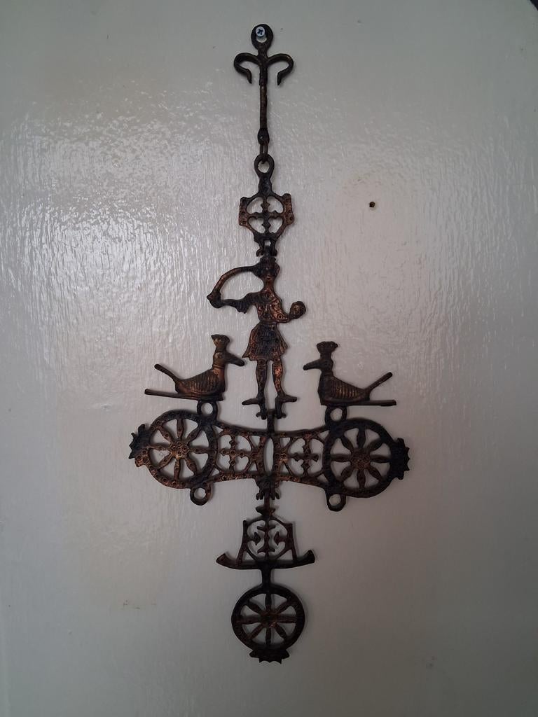 Vintage Byzantijns Kruis Wanddecoratie | Messing Kandelaar , Antiek en Kunst, Antiek | Religie, Ophalen of Verzenden