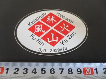 sticker Karatedo Wessels Fu Rin Ka Zan  070-3939473  beschikbaar voor biedingen