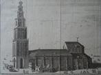 Gravure Martinikerk, St Maarten in Groningen, Harrewijn 1750, Antiek en Kunst, Kunst | Etsen en Gravures, Verzenden