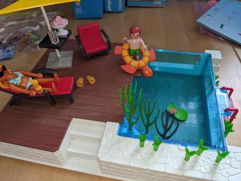 Playmobil 5575 zwembad met terras, Kinderen en Baby's, Speelgoed | Playmobil, Zo goed als nieuw, Complete set, Ophalen