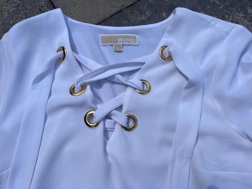 Nieuwstaat Michael Kors wit blousje, maat 6, Kleding | Dames, Tops, Zo goed als nieuw, Maat 38/40 (M), Wit, Korte mouw, Ophalen of Verzenden