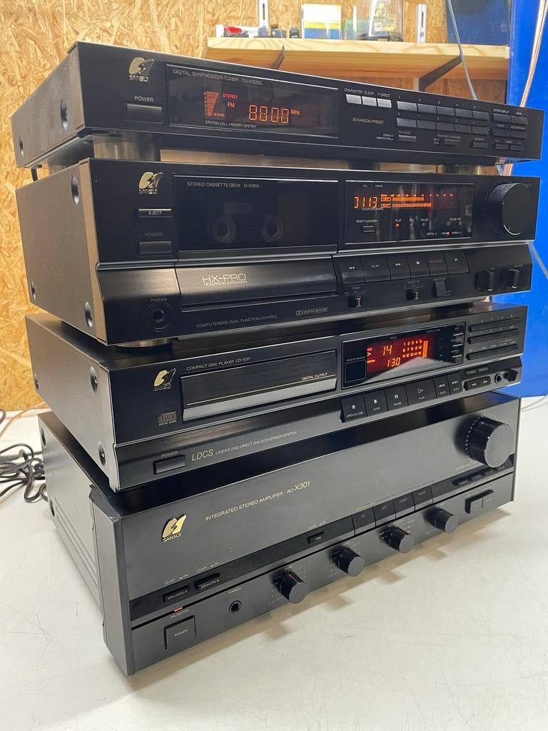 Vintage Stereo Set - Sansui met garantie, Audio, Tv en Foto, Stereo-sets, Gebruikt, Cassettedeck, Cd-speler, Tuner of Radio, Overige merken