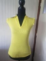 Mooie Costes polo collar top, s rekt mee. Nieuw. Fluor geel., Verzenden, Geel, Nieuw, Korte mouw