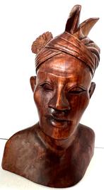 Balinees houtsnijwerk borstbeeld van een man 22 cm, Ophalen of Verzenden