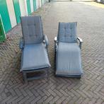 Tuinstoelen / Ligstoelen - Set van 2, Tuin en Terras, Ophalen of Verzenden, Gebruikt, Kunststof, Verstelbaar