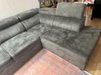 Grijze hoekbank, Huis en Inrichting, Banken | Bankstellen, Ophalen, 250 tot 300 cm, Gebruikt, 100 tot 125 cm