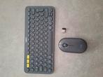 Logitech muis pebble m350 en toetsenbord k380 (qwerty), Computers en Software, Toetsenborden, Ophalen, Gebruikt