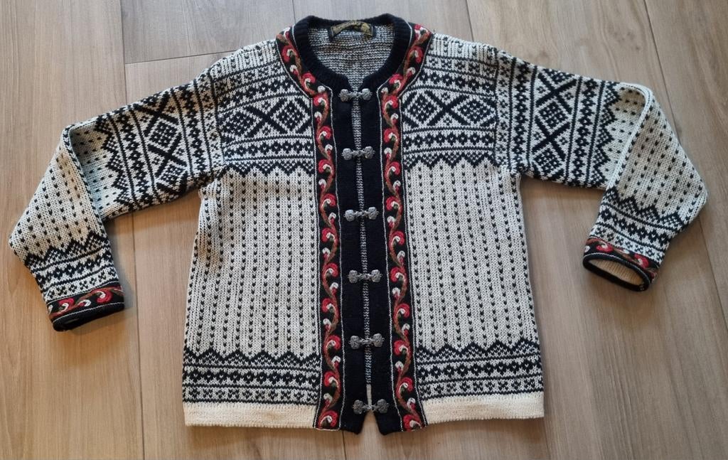 NordsTrikk Noors heren vest van wol maat M, Kleding | Heren, Truien en Vesten, Zo goed als nieuw, Maat 48/50 (M), Zwart, Ophalen of Verzenden