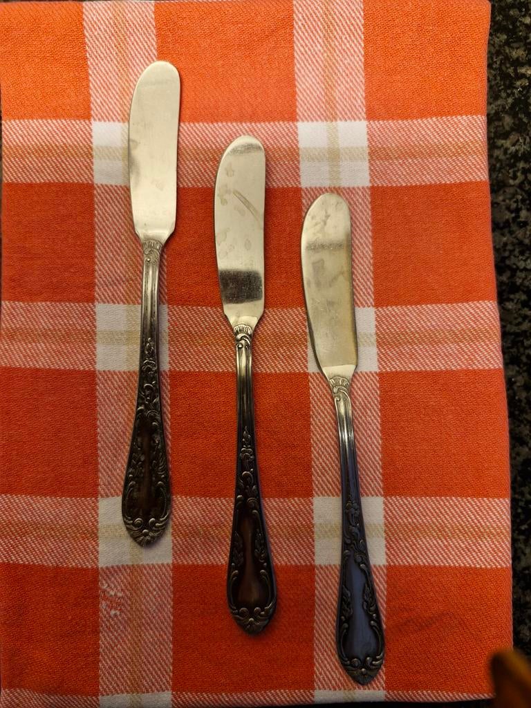 3 oude Botermesjes/ salademesjes., Antiek en Kunst, Ophalen of Verzenden