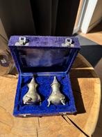 Verzilverd Peper- en Zoutstel in Cassette, Antiek en Kunst, Antiek | Goud en Zilver, Ophalen of Verzenden, Zilver