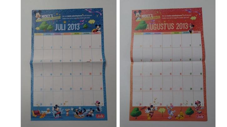 2013 Mickey’s vakantieplanner, Verzamelen, Disney, Zo goed als nieuw, Plaatje of Poster, Mickey Mouse, Ophalen