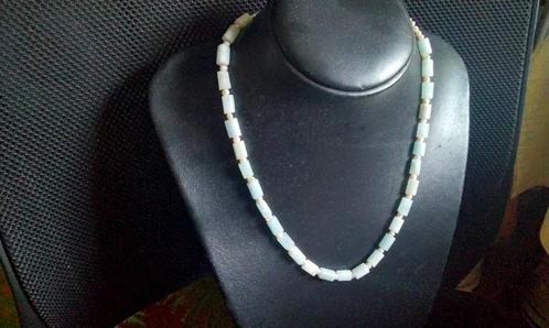 Unieke Ketting Echt Aquamarijn & Parels Kalmerend Rustgevend, Sieraden, Tassen en Uiterlijk, Kettingen, Nieuw, Steen of Mineraal