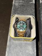 Gouden Fossil horloge, Ophalen, Zo goed als nieuw, Leer, Overige merken