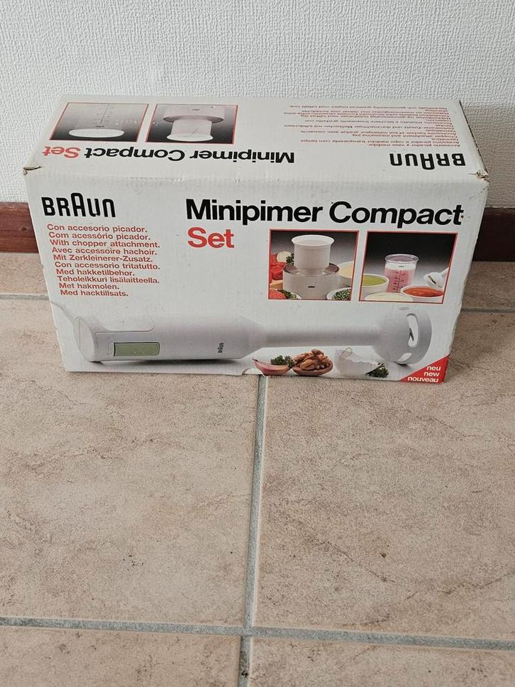 Braun Minipimer Compact Set - Nieuw in doos, Witgoed en Apparatuur, Blenders, Nieuw, Blender, Ophalen of Verzenden