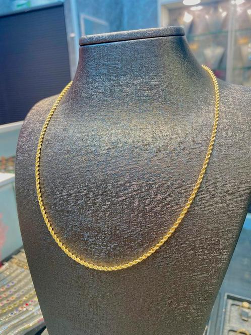 14k Gouden Robe Collier | 45 cm, Sieraden, Tassen en Uiterlijk, Kettingen, Nieuw, Goud, Goud, Verstelbaar, Ophalen of Verzenden