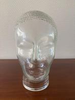 Vintage transparant glazen hoofd / koptelefoonhoofd, Antiek en Kunst, Antiek | Glas en Kristal, Ophalen of Verzenden