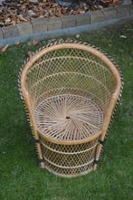 Vintage stoeltje van rotan/ riet boho stijl voor pop of beer, Ophalen of Verzenden