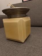 Vintage Art deco plafondlamp van glas, Huis en Inrichting, Lampen | Plafondlampen, Ophalen, Gebruikt, Glas