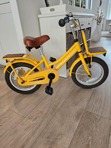 Supersuper Cooper Bamboo 14 inch kinderfiets - Geel beschikbaar voor biedingen