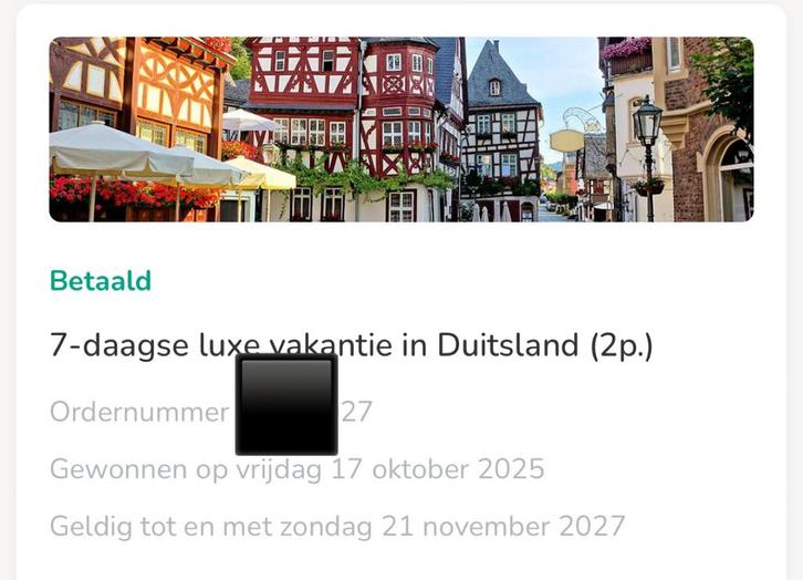 2x Holiday Hotelcheque 4 t/m 6 nachten in hotels (Duitsland), Tickets en Kaartjes, Recreatie | Pretparken en Attractieparken, Twee personen