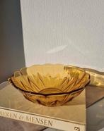 Vintage/art deco perglazen amber schaal, Ophalen of Verzenden