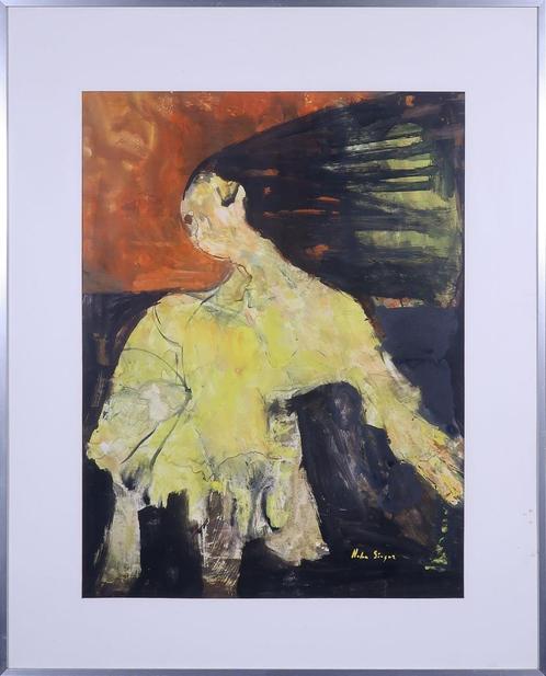 Helen Sieger - Gouache op papier, Antiek en Kunst, Kunst | Schilderijen | Modern, Ophalen