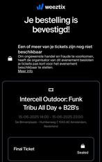 Intercell Outdoor: funk tribu all day, Tickets en Kaartjes, Evenementen en Festivals, Eén persoon