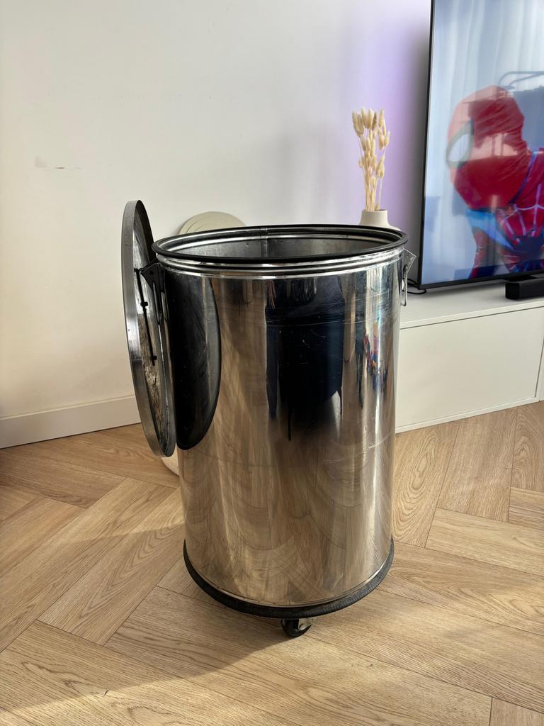 Metalen Prullenbak, Gebruikt, 50 tot 75 cm, 40 liter of meer, Ophalen of Verzenden