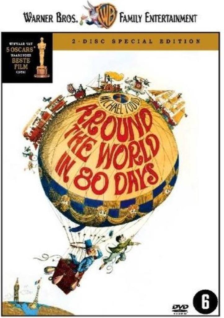 Around the world in 80 days - 1956 - David Niven e.a., Cd's en Dvd's, Dvd's | Klassiekers, Zo goed als nieuw, Actie en Avontuur