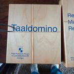 Taaldomino in houten doos., Ophalen of Verzenden, Zo goed als nieuw